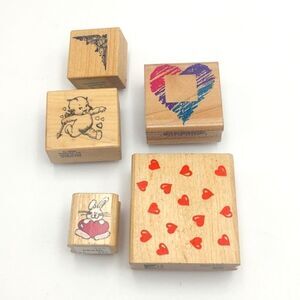 Vintage Valentine's Day Rubber Stamps ( 5 pieces )